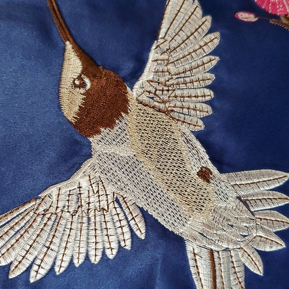 JJ's Fairyland Satin Embroidery Birds Bomber Jacket - Picture 6 of 9